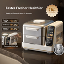 Hoper Layer Electric Food Steamer 16L Large Capacity 10 Second Start 24H Timer Independent Water Tank-7