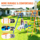 VEVOR Swing Sets for Backyard 6 in 1 Swing Set 440lbs Capacity Metal Swingset-4