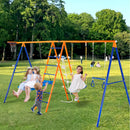 VEVOR Swing Sets for Backyard 6 in 1 Swing Set 440lbs Capacity Metal Swingset-8