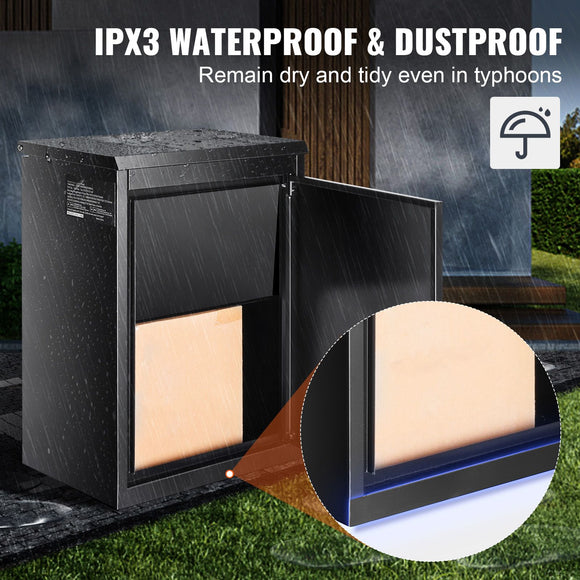 Package Delivery Boxes for Outside 15.4" x 10.6" x 20.5" with Coded Lock