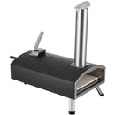 VEVOR Outdoor Pizza Oven, 12" Wood Fired Pizza Ovens, Pellet Pizza Stove with Thermometer, Portable Pizza Maker for Outside Backyard Patio Camping, Pizza Stone, Carry Bag, Shovel, Black-11