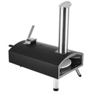 VEVOR Outdoor Pizza Oven, 12" Wood Fired Pizza Ovens, Pellet Pizza Stove with Built-in Thermometer, with Thickened Cordierite, Rotating Pizza Stone, Carry Bag, Shovel,  Portable Pizza Maker for Outside Backyard Patio Camping Black-11