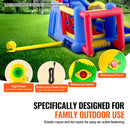 Inflatable Bounce House, Outdoor High Quality Playhouse Trampoline, Jumping Bouncer with Blower, Slide, and Storage Bag, Family Backyard Bouncy Castle, for Kid Ages 3_8 Years, 3.3x3x2.3m-5