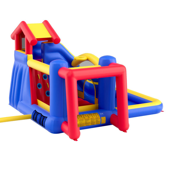 Inflatable Bounce House, Outdoor High Quality Playhouse Trampoline, Jumping Bouncer with Blower, Slide, and Storage Bag, Family Backyard Bouncy Castle, for Kid Ages 3_8 Years, 3.3x3x2.3m