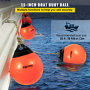 VEVOR Boat Buoy Balls, 15\" Diameter Inflatable Heavy-Duty Marine-Grade PVC Marker Buoys, Round Boat Mooring Buoys, Anchoring, Rafting, Marking, Fishing, Orange-2