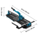 Tile Cutter 24in Cutting Tool w/ Laser Guide Single Rail Double Brackets-8