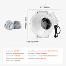 4" to 4.5" Radon Mitigation Fan System Quiet 380CFM Inline Duct Waterproof-7