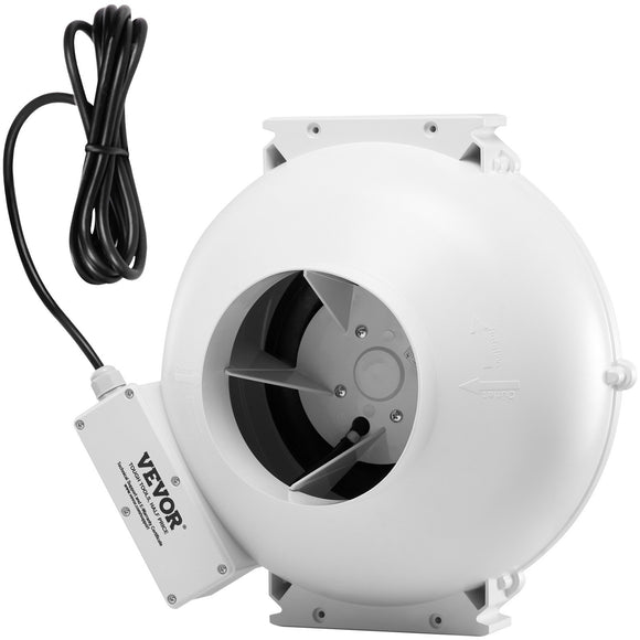 VEVOR 4" to 4.5" Radon Mitigation Fan System Quiet 380CFM Inline Duct Waterproof