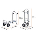 Aluminum Hand Truck, 2 in 1, 363 kg Max Load Capacity, Heavy Duty Industrial Convertible Folding Hand Truck and Dolly, Utility Cart Converts from Hand Truck to Platform Cart with Rubber Wheels-8