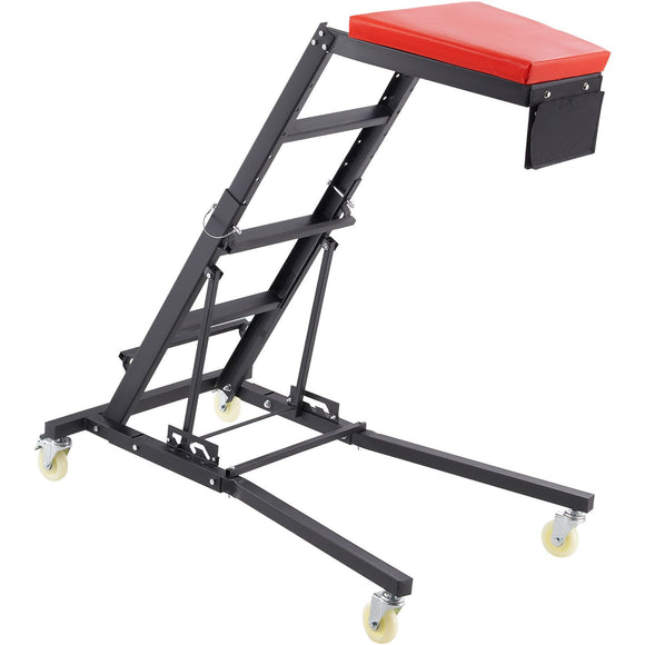 Automotive Topside Creeper, with Adjustable Height 48" to 76", 181.44KGS Capacity High Creeper, 4 Swivel Caster Wheels, Heavy Duty Foldable Creeper for Auto Repair and Maintenance