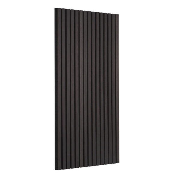 Wood Slat Acoustic Panels 23.6 x 47.2 inch for Modern Wall Decor Black Oak