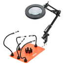 VEVOR Magnetic Helping Hands Soldering Station 3X LED Magnifying Lamp 5 Arms-10
