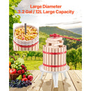 Fruit Wine Press Manual Press for Wine Making 3.2 Gal/12L Wood Basket-5