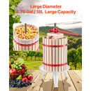 Fruit Wine Press Manual Press for Wine Making 4.75 Gal/18L Wood Basket-5