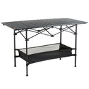 VEVOR Folding Camping Table, Outdoor Portable Side Tables, Lightweight Fold Up Table, Aluminum & Steel Ultra Compact Work Table with Large Storage and Carry Bag, For Beach, Picnic, Travel, 24x16 inch-11