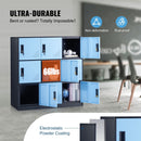 9 Doors Metal Storage Cabinet Employees Steel Storage Cabinet Office Black-3
