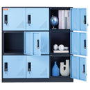 VEVOR 9 Doors Metal Storage Cabinet Employees Steel Storage Cabinet Office Black-11