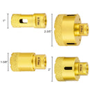 Diamond Drill Bits 4PCS Diamond Hole Saw 25/35/50/68mm Tile Hole Saw Kit Vacuum Brazed Diamond Drill Bit 0.59in/15mm Segment Tile Hole Saw w Storage Case for Tile Ceramic Porcelain Marble Stone-8