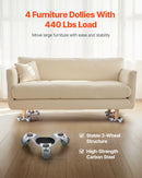 VEVOR Furniture Dolly 4 pcs Steel Tri-dolly Set Furniture Mover 200 kg Capacity-1