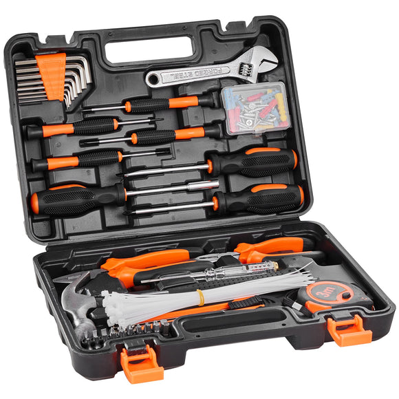 VEVOR Tool Kit 216 Piece General Household Hand Tool Set with Portable Tool Case