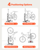 Bike Rack, Upright Bike Stand Floor for 406.4 to 700 mm Mountain & Road Bikes, Vertical & Horizontal Bicycle Stand for Secure Parking and Storage in Garage, Truck Bed, Indoor, Outdoor, Black-3