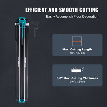 Manual Tile Cutter, 1200mm, Porcelain Ceramic Tile Cutter with Tungsten Carbide Cutting Wheel, Infrared Positioning, Anti-Skid Feet, Double Rails for professional installers or beginners - 0
