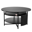 VEVOR Lift Top Coffee Table 35.3" Round Coffee Table for Living Room Black-11