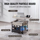 VEVOR Lift Top Coffee Table 35.3" Round Coffee Table for Living Room White-5