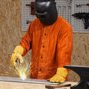 VEVOR Flame-Resistant Welding Jacket Heavy Duty Leather Welding Jacket XL Size-8