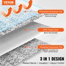 VEVOR Double Reflective Insulation Roll Foam Core Radiant Barrier 120 x 48 Inch / 3 x 1.2M-2