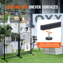 2' x 5.6' Grid Wall Panels Tower, 2 Packs Wire Gridwall Display Racks with T-Base Floorstanding, Double Side Gridwall Panels for Art Craft Shows, Retail Display with Extra Clips and Hooks-5