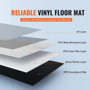 VEVORrlocking Vinyl Floor Tiles 48 x 7.3 inch, 10 Tiles 5.5mm Thick Snap Together, Light Gray Wood Grain DIY Flooring for Kitchen, Dining Room, Bedrooms & Bathrooms, Easy for Home Decor-3