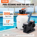 VEVOR Sand Filter Above Ground with 285W Pool Pump 10,000 L/H Flow 6-Way Valve-2