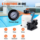 VEVOR Sand Filter Above Ground with 285W Pool Pump 10,000 L/H Flow 6-Way Valve-4