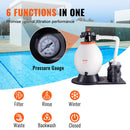 VEVOR Sand Filter Above Ground with 850W Pool Pump 18,000 L/H Flow 6-Way Valve-4