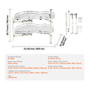 VEVOR Swing Left Blind Corner Cabinet, Pull Out Organizer for 36 inch Width Blind Cabinet, 2 Tier Height Adjustable Swing Tray, Soft Close Kitchen Cloud Blind Organizer, Left Open-7