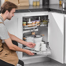 VEVOR Swing Left Blind Corner Cabinet, Pull Out Organizer for 36 inch Width Blind Cabinet, 2 Tier Height Adjustable Swing Tray, Soft Close Kitchen Cloud Blind Organizer, Left Open-8