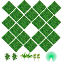 VEVOR Artificial Boxwood Panels, 20 PCS 20\"x20\" Boxwood Hedge Wall Panels, PE Artificial Grass Backdrop Wall 1.6\", Privacy Hedge Screen for Decoration of Outdoor, Indoor, Garden, Fence, and Backyar-1