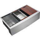 VEVOR Farmhouse Kitchen Sink, 304 Stainless Steel Drop-In Sinks, Top Mount Single Bowl Basin with Ledge & Accessories, Household Dishwasher Sinks for Workstation, Prep Kitchen, and Bar Sink, 36 inch-9