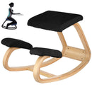 Wooden Ergonomic Kneeling Chair Memory Seat Cushion Relieving Body Black-1