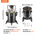 VEVOR Spray Paint Pressure Pot Tank 10 L/2.5 gal Fully Automatic Stirring 70 psi-7