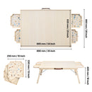 1500 Piece Puzzle Board with Folding Leg Portable Wooden Jigsaw 86x63cm-8
