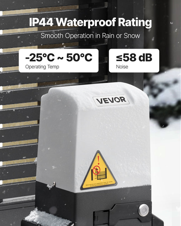 VEVOR 400W Electric Sliding Gate Opener 1000kg Chain Drive Infrared Sensor