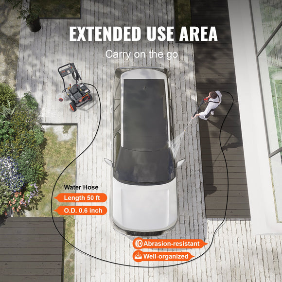 VEVOR Gas Pressure Washer Gas Powered Washer 4400 PSI 4.0 GPM 390cc 5 Nozzles