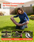 Fake Stone Landscape Edging1190 x 100 x 155mm Lawn Edging Fade-Resistant Brown-3