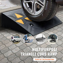 Rubber Curb Ramp 2 Pack, 11 cm Rise Height Heavy-Duty 15 tons Load Capacity Threshold Ramps, Driveway Ramps with Stable Grid Structure for Cars, Wheelchairs, Bikes, Motorcycles-2
