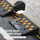 Rubber Curb Ramp 2 Pack, 11 cm Rise Height Heavy-Duty 15 tons Load Capacity Threshold Ramps, Driveway Ramps with Stable Grid Structure for Cars, Wheelchairs, Bikes, Motorcycles-5