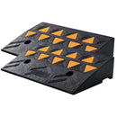 Rubber Curb Ramp 2 Pack, 11 cm Rise Height Heavy-Duty 15 tons Load Capacity Threshold Ramps, Driveway Ramps with Stable Grid Structure for Cars, Wheelchairs, Bikes, Motorcycles-8
