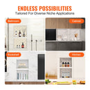 VEVOR Shower Niche Ready for Tile 40.64 x 60.96 cm, 16 x 24 inch Double Shelf Organizer, Square Corners Wall-inserted Niche Recessed, Sealed Protection Modern Soap Storage Niche for Shower Bathroom, Black-5