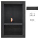 VEVOR Shower Niche Ready for Tile 40.64 x 60.96 cm, 16 x 24 inch Double Shelf Organizer, Square Corners Wall-inserted Niche Recessed, Sealed Protection Modern Soap Storage Niche for Shower Bathroom, Black-8